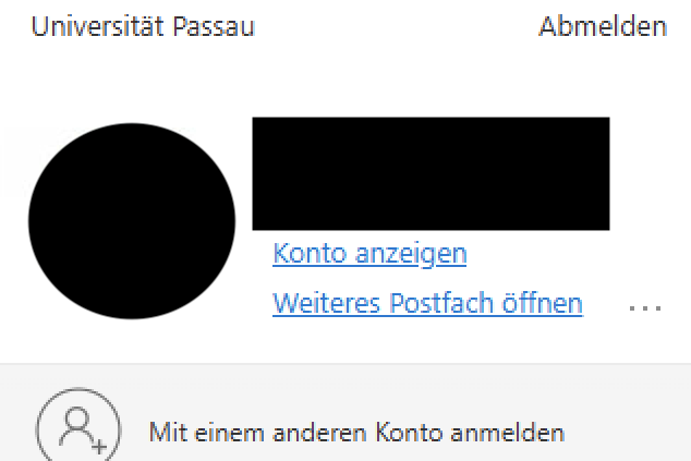 Weiteres Postfach öffnen