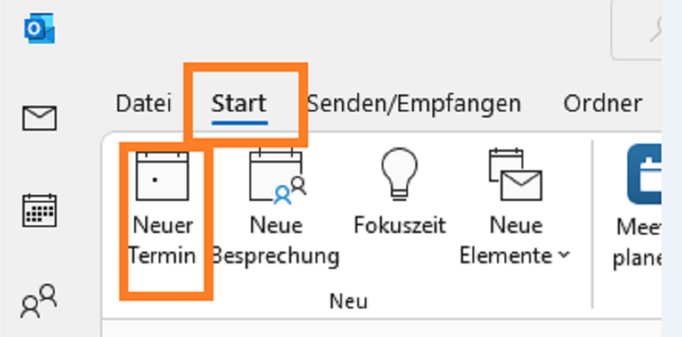 Kalender - Neuer Termin anlegen