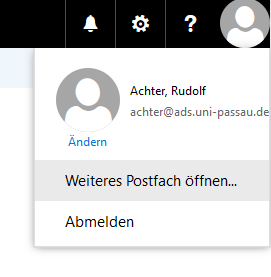 Weiteres Postfach öffnen